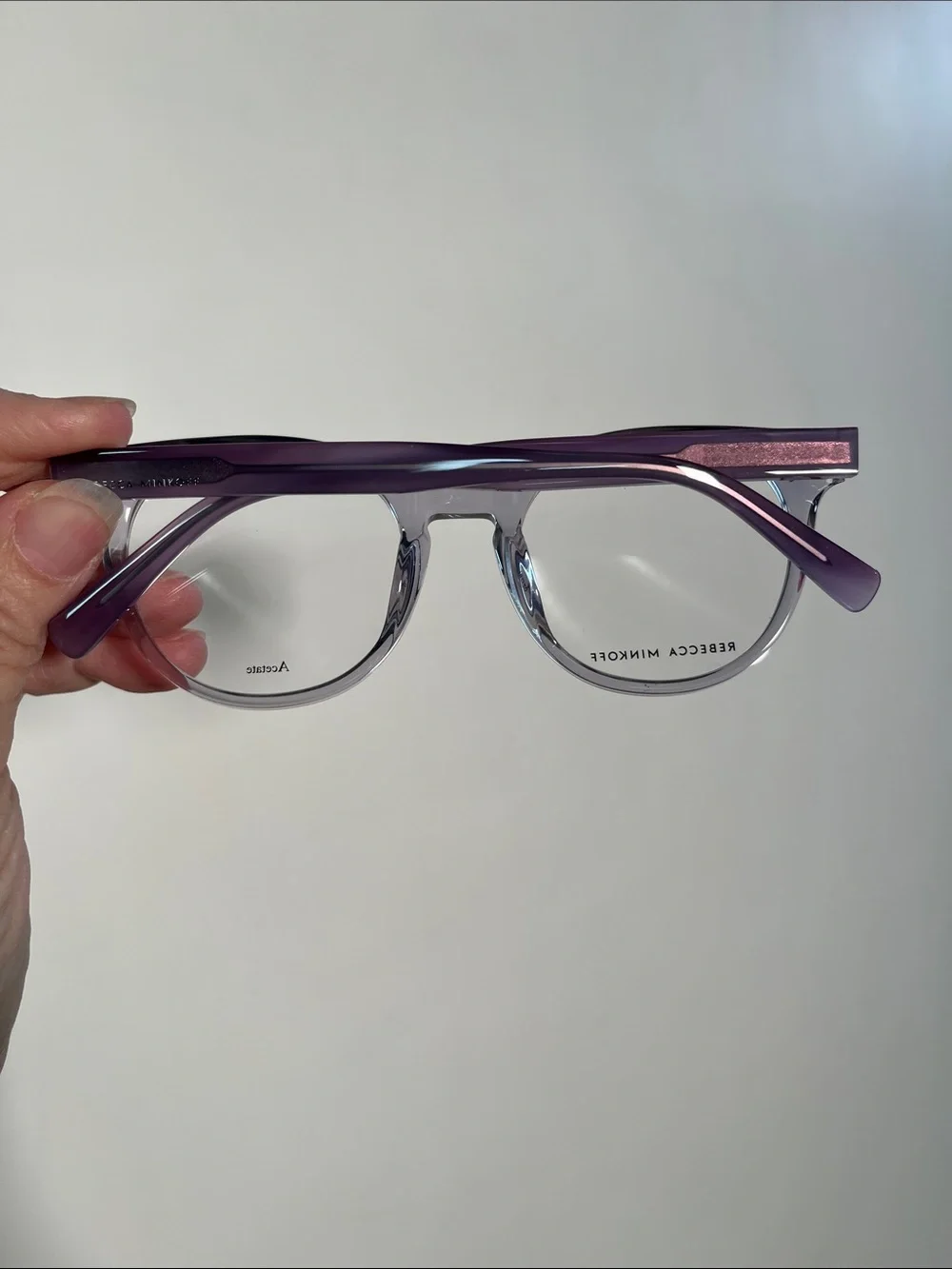 REBECCA MINKOFF NWOT Brooke 2 Preppy Academia Translucent Lilac Round Frames 49